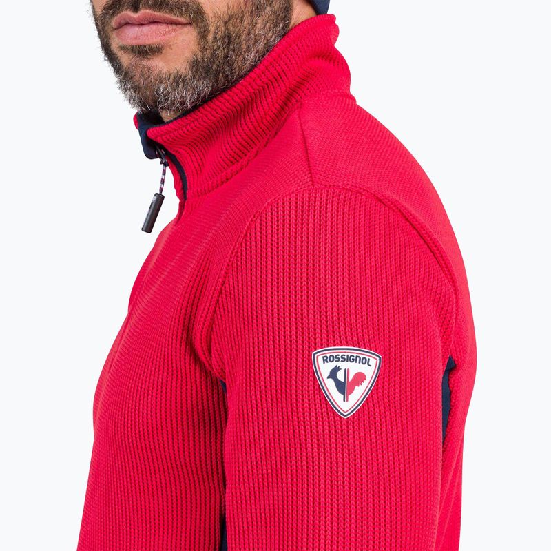 Ανδρικό Rossignol Cieloalto Fleece Half zip αθλητικό φούτερ κόκκινο 5