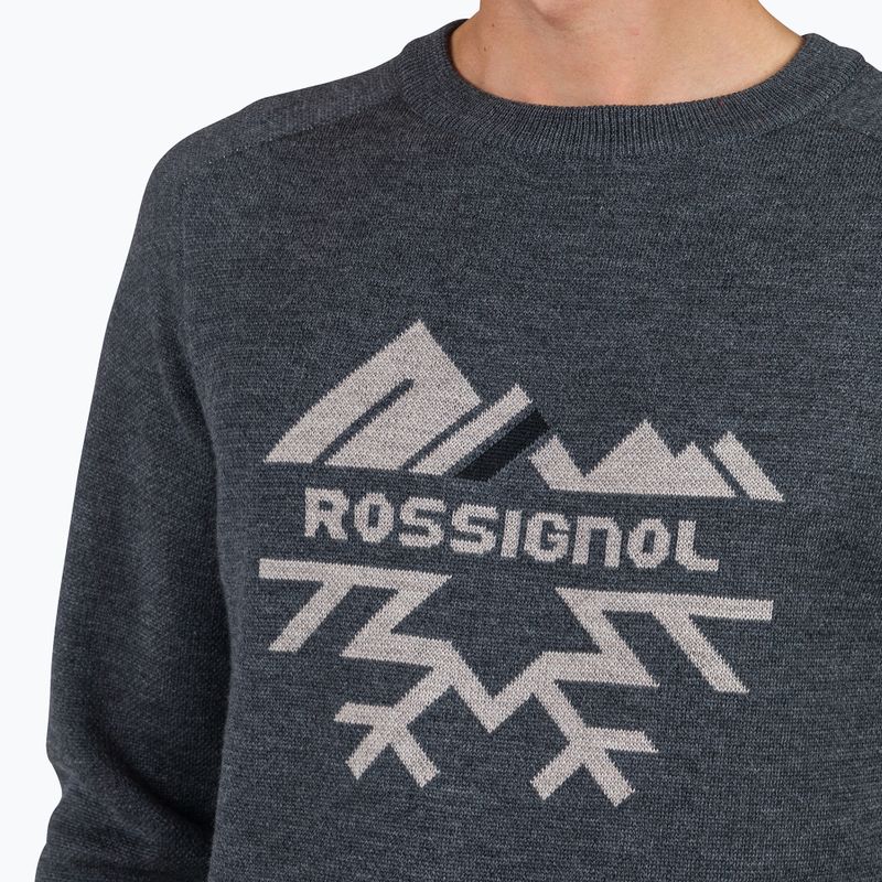 Ανδρικό πουλόβερ Rossignol Jacquard Crew Neck onyx grey 4