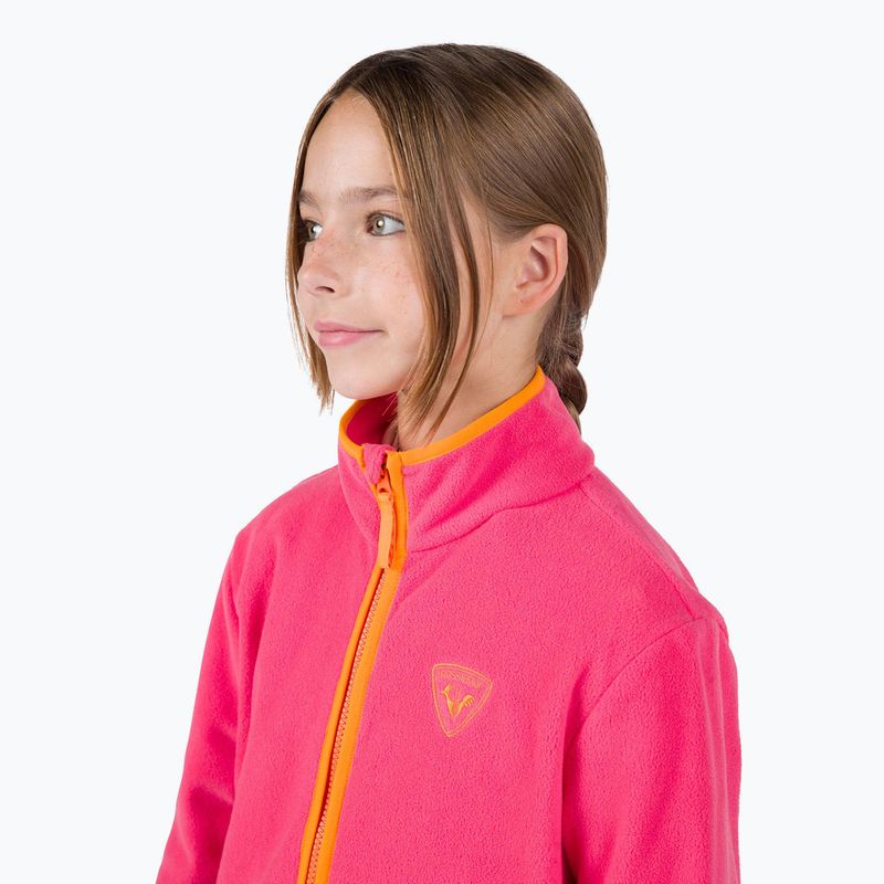 Παιδικό φούτερ Rossignol Jr Strawpile Fleece Fz tea rose 4