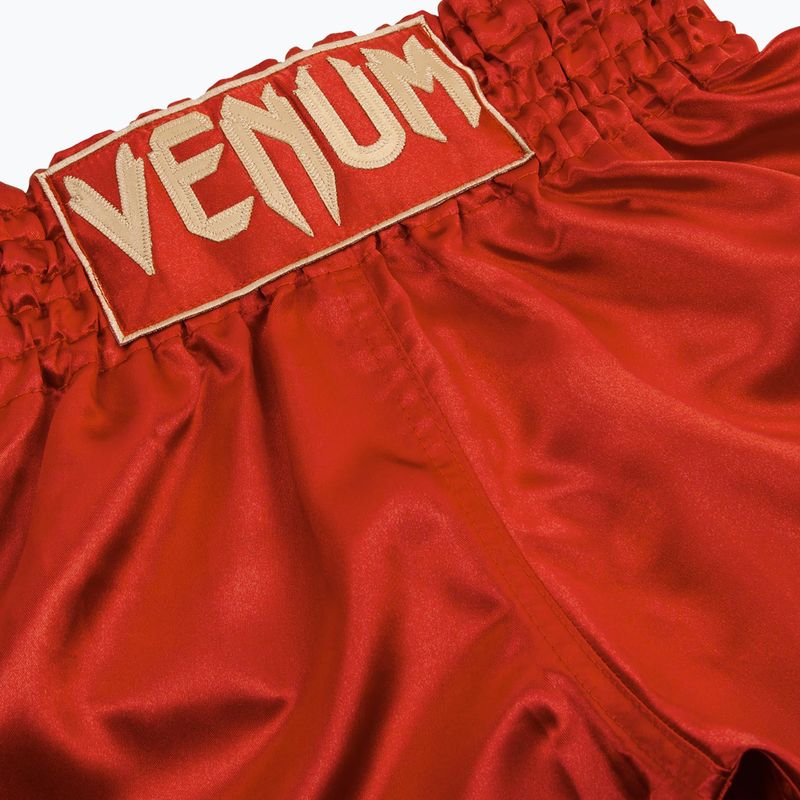 Venum Classic Muay Thai ανδρικό σορτς προπόνησης μπορντώ/χρυσό 3