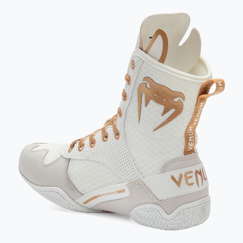 Παπούτσια του μποξ Venum Elite Boxing white/gold 3