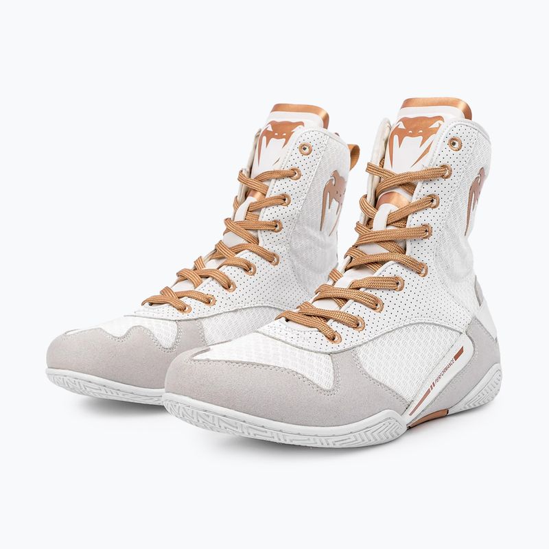 Παπούτσια του μποξ Venum Elite Boxing white/gold 9