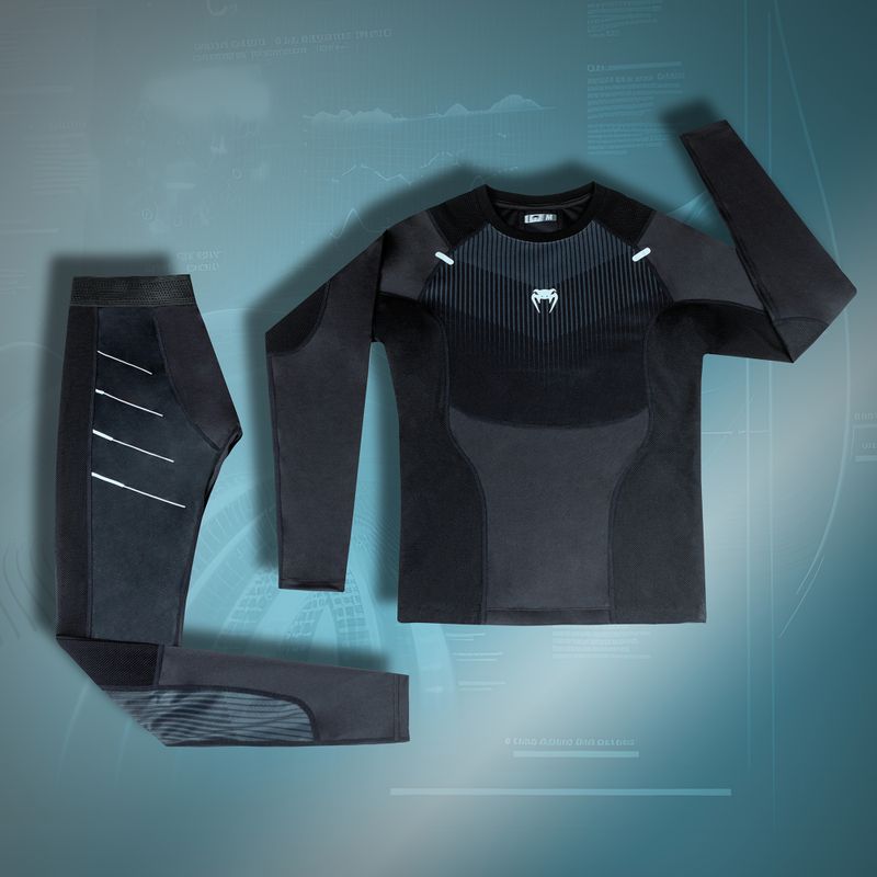 Venum Biomecha ανδρικό μακρυμάνικο rashguard μαύρο/γκρι 7