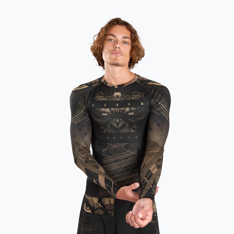 Ανδρικό Venum Gorilla Jungle Rashguard άμμος/μαύρο 4