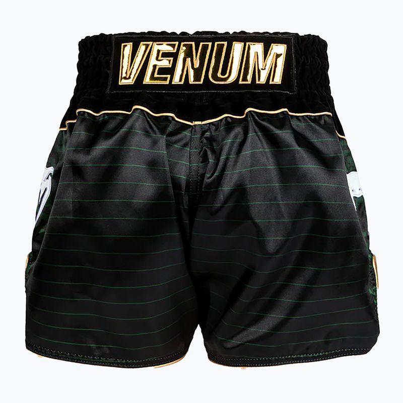 Σορτς προπόνησης Venum Attack Muay Thai black/green 2