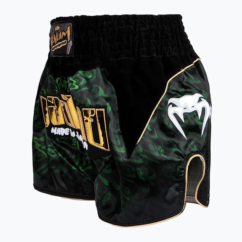 Σορτς προπόνησης Venum Attack Muay Thai black/green 3