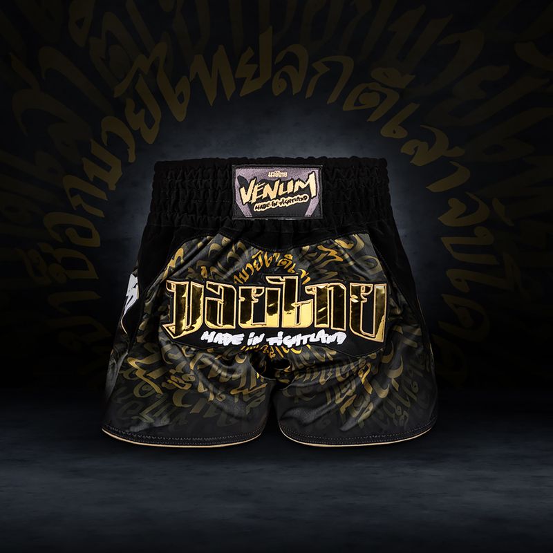 Σορτς προπόνησης Venum Attack Muay Thai black/gold 6