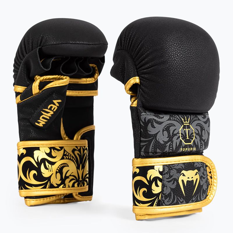 Venum x Ilia Topuria Unmatched MMA Sparring Gloves μαύρο/χρυσό 3