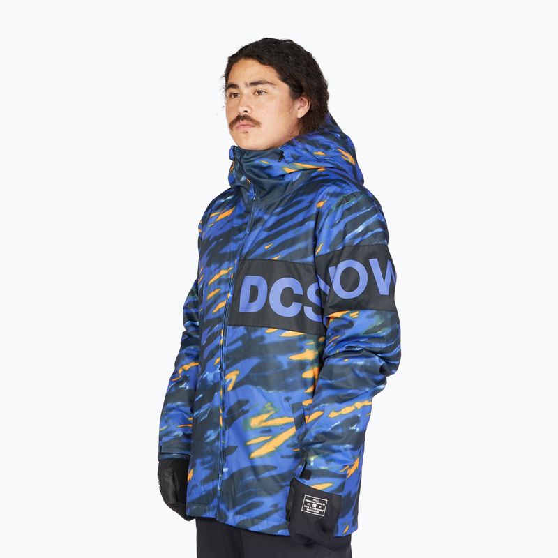 Ανδρικό μπουφάν snowboard DC Propaganda angled tie dye royal blue 4