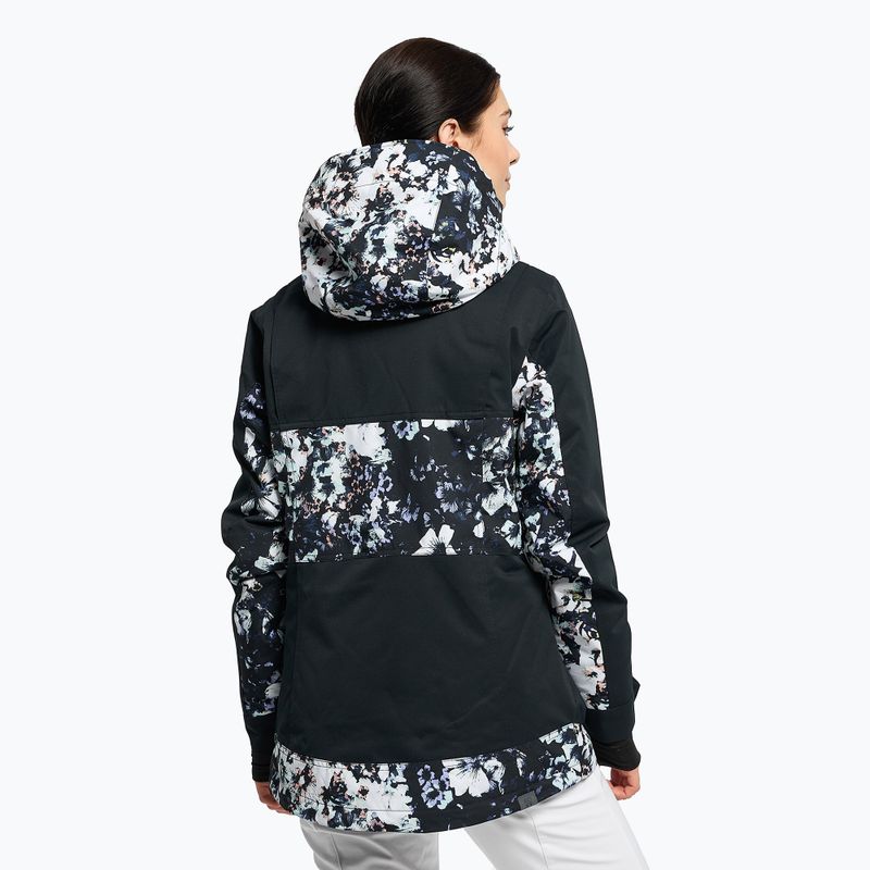 Γυναικείο μπουφάν snowboard ROXY Presence Parka 2021 true black black flowers 4