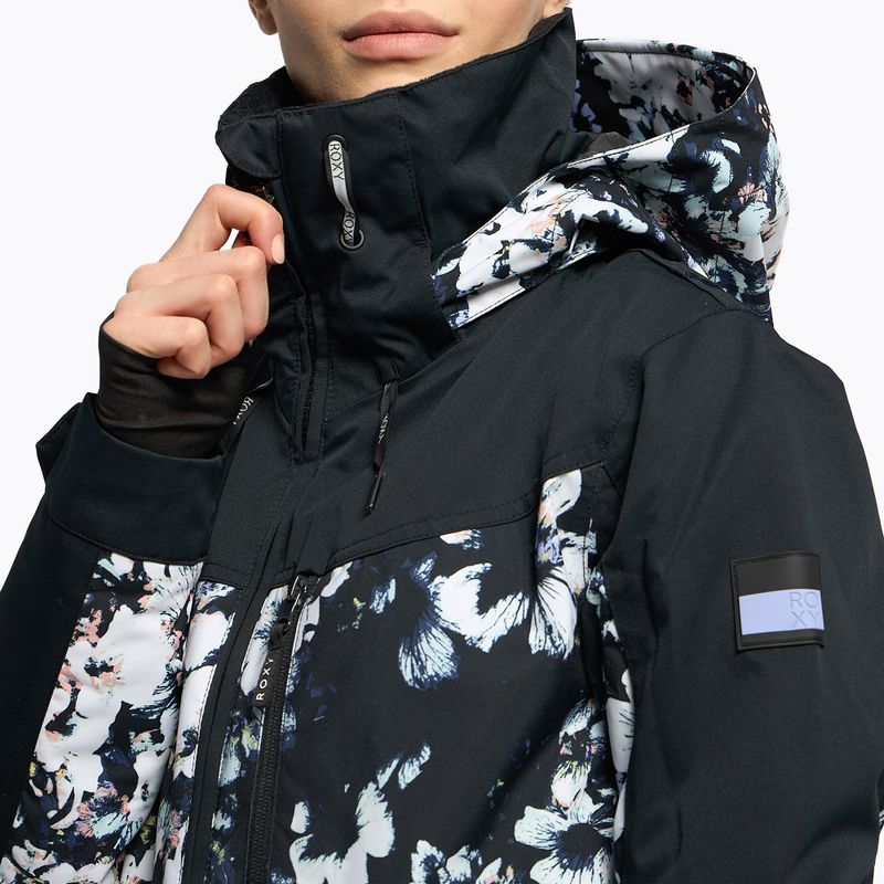 Γυναικείο μπουφάν snowboard ROXY Presence Parka 2021 true black black flowers 6