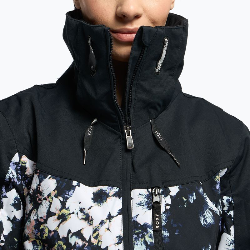 Γυναικείο μπουφάν snowboard ROXY Presence Parka 2021 true black black flowers 7