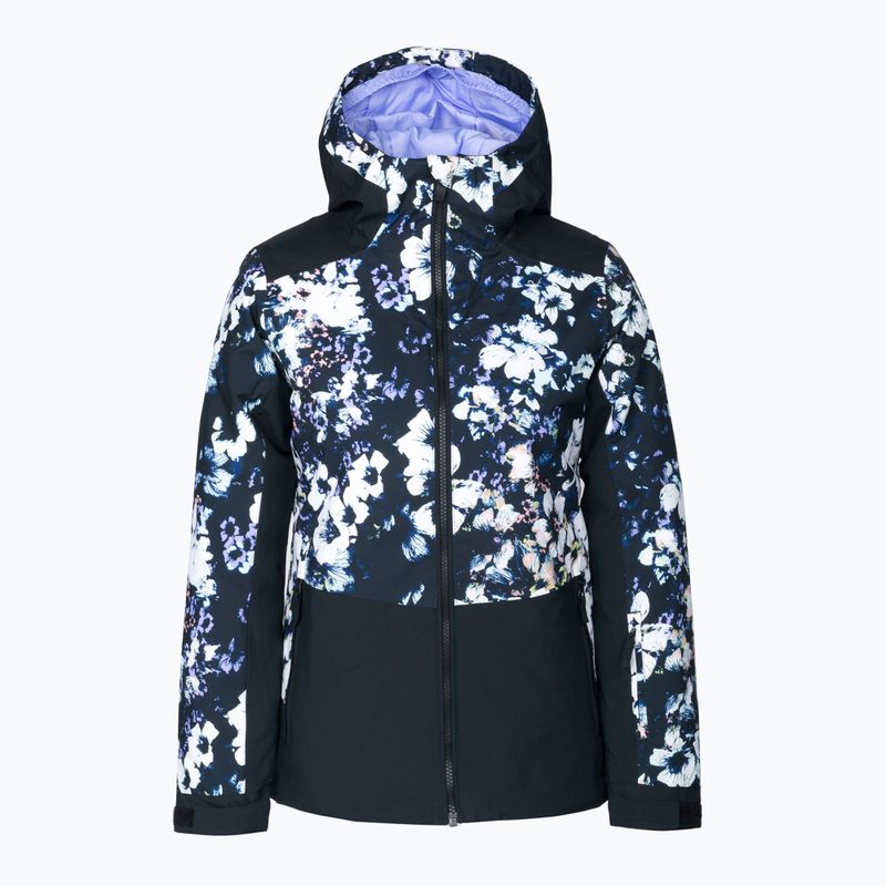 Παιδικό μπουφάν snowboard ROXY Silverwinter 2021 true black black flowers