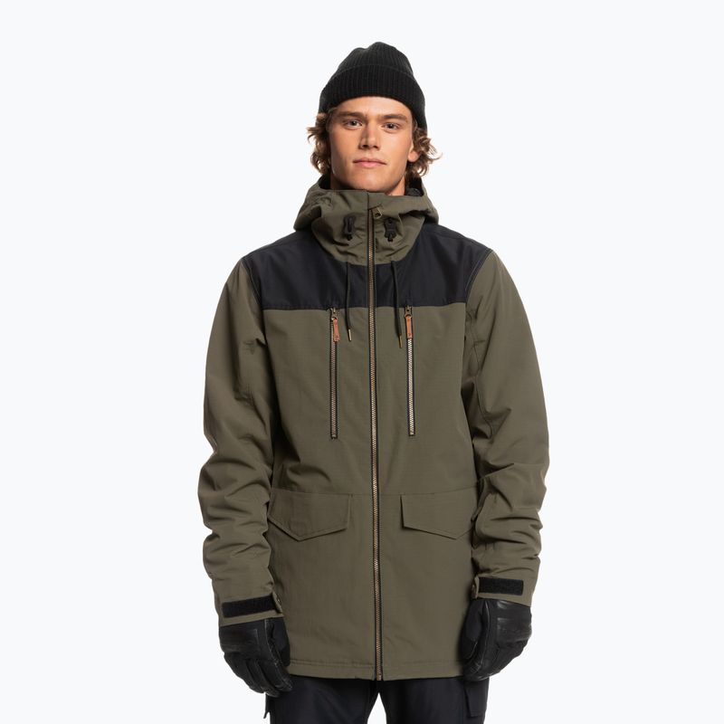 Quiksilver Fairbanks ανδρικό μπουφάν snowboard πράσινο EQYTJ03388