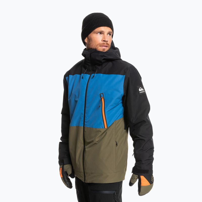 Quiksilver Sycamore ανδρικό μπουφάν snowboard μαύρο-μπλε EQYTJ03335 6