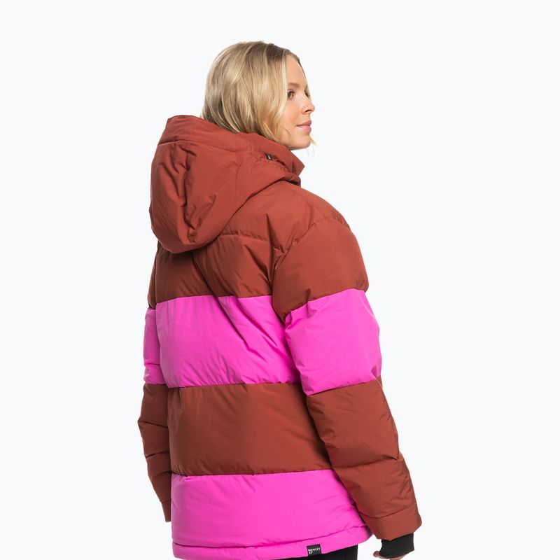 Γυναικείο μπουφάν snowboard ROXY X Rowley Block Puffer καμένο χέννα 2