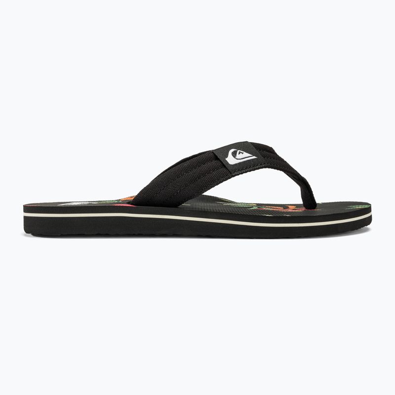 Ανδρικές σαγιονάρες Quiksilver Molokai Layback II black / orange / green 2