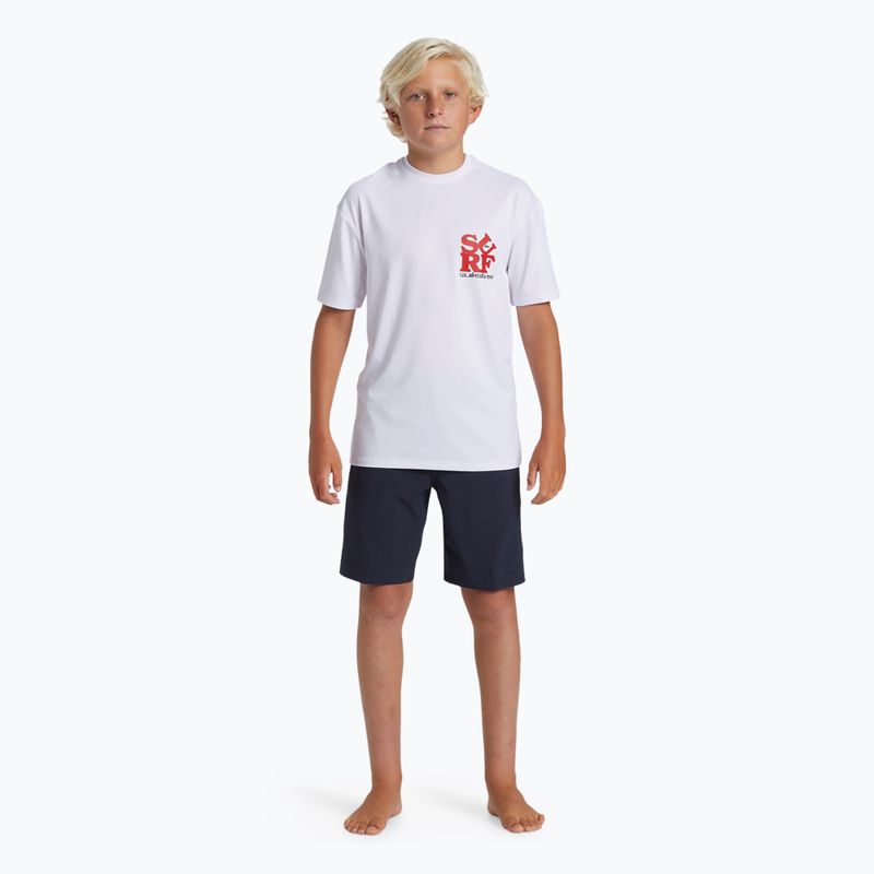 Παιδικό μπλουζάκι κολύμβησης Quiksilver Everyday Surf Tee white/black 2