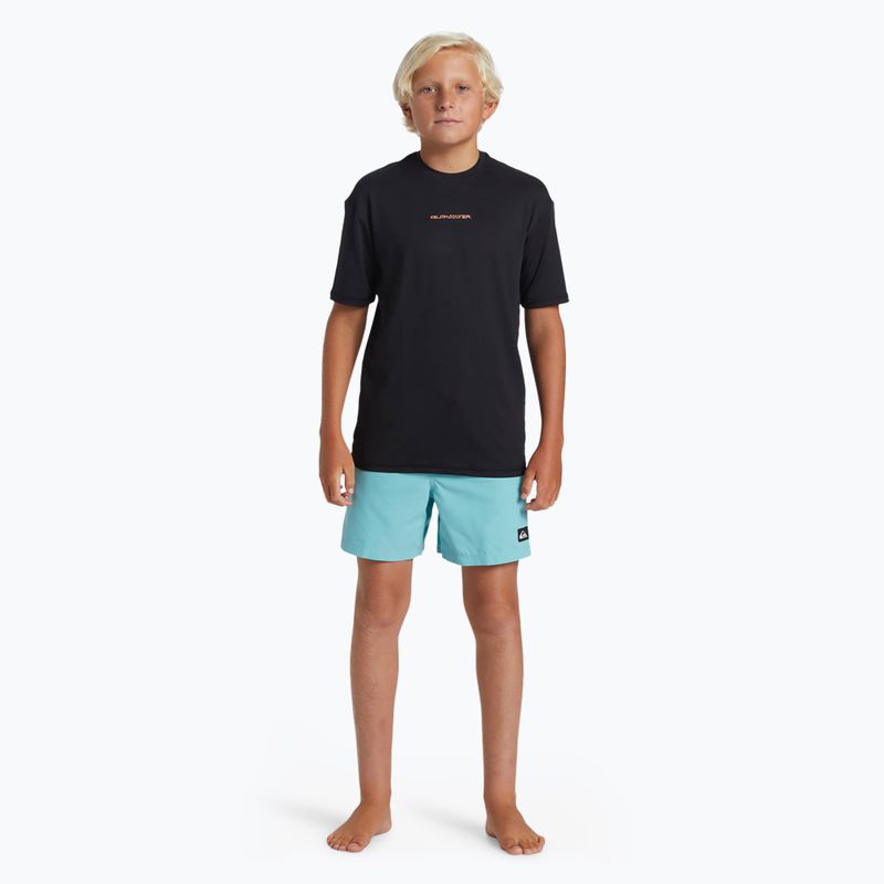 Παιδικό μπλουζάκι κολύμβησης Quiksilver Everyday Surf Tee black/white 2