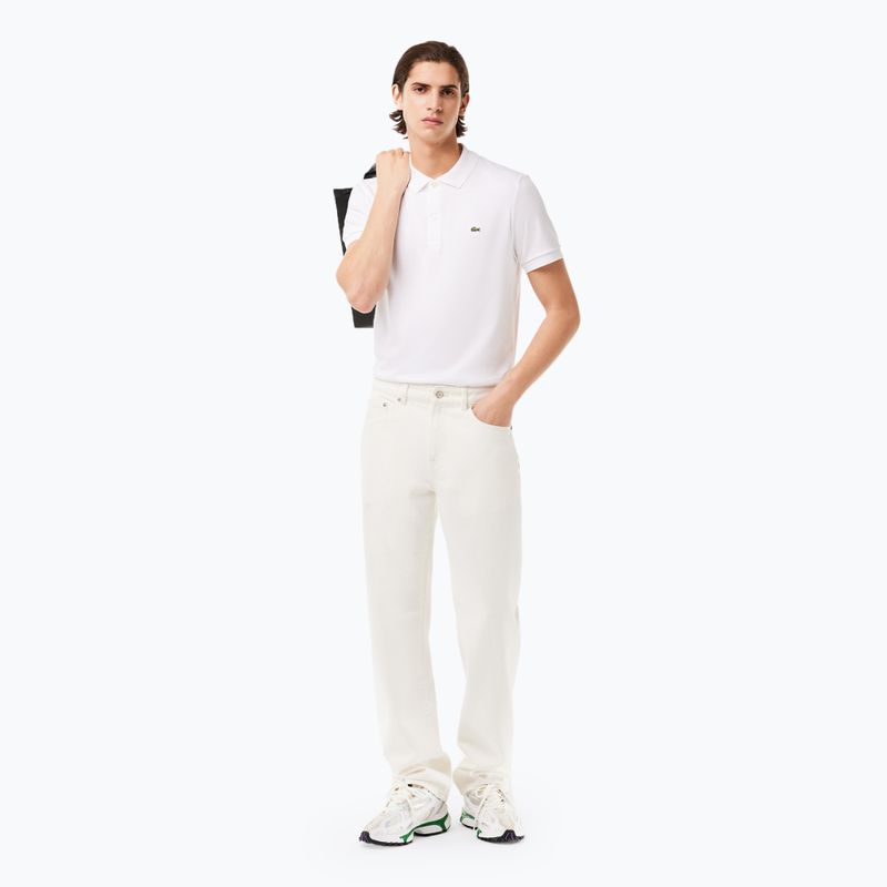 Ανδρικό μπλουζάκι πόλο Lacoste DH2050 white 3