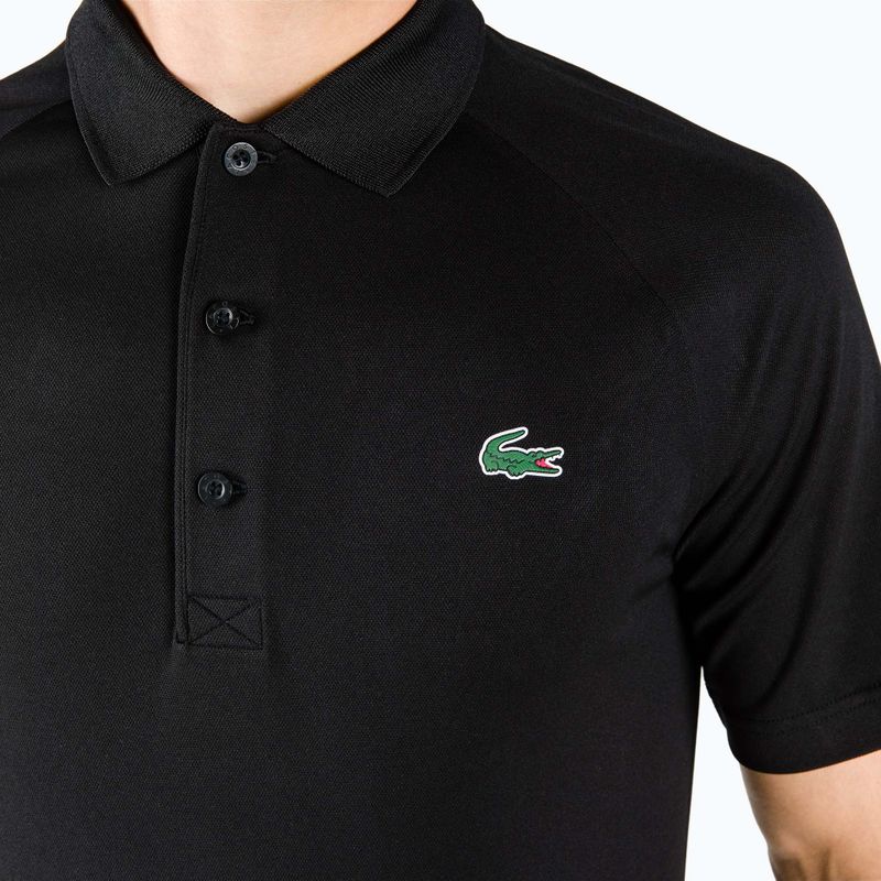 Lacoste ανδρικό πουκάμισο τένις μαύρο DH3201 4