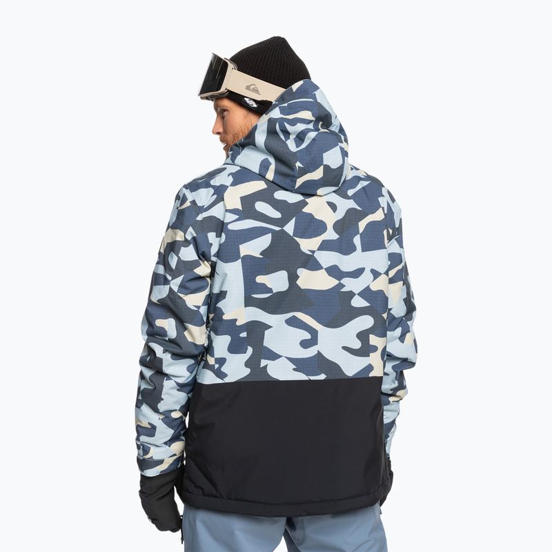 Ανδρικό μπουφάν Quiksilver Mission Printed Block puzzle camo ice flow snowboard jacket 2