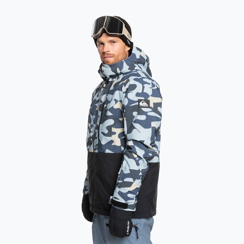 Ανδρικό μπουφάν Quiksilver Mission Printed Block puzzle camo ice flow snowboard jacket 3