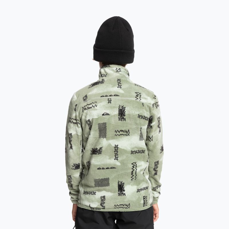 Quiksilver παιδικό snowboard hoodie Aker Half Zip Fleece shadow checks desert sage 3