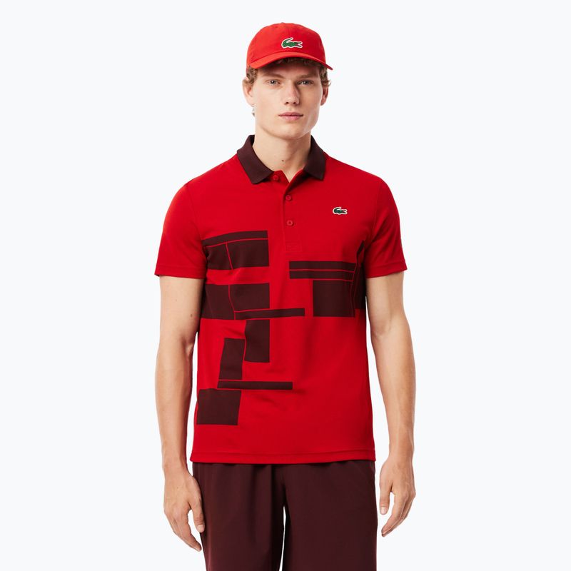 Μπλουζάκι πόλο τένις Lacoste Polo DH2568 opera/expresso