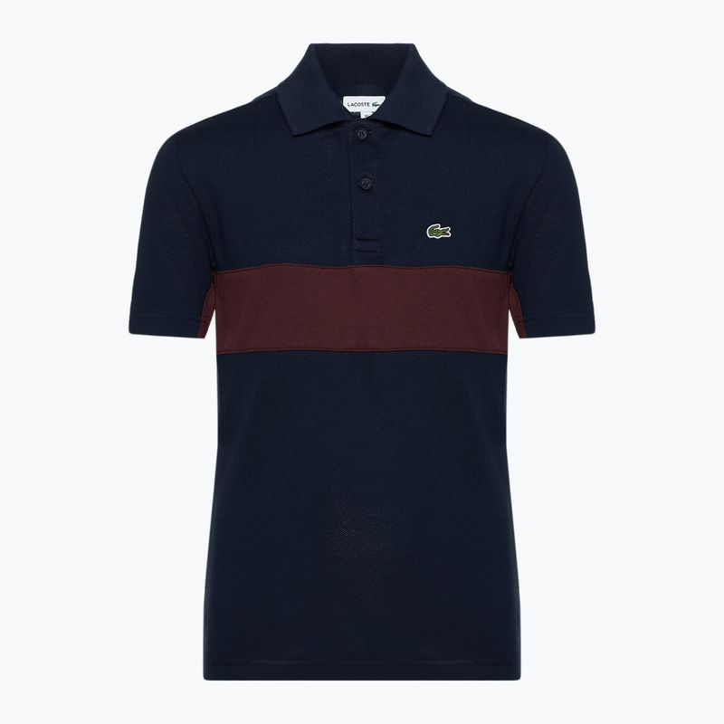 Lacoste παιδικό πουκάμισο πόλο PJ2479 navy blue-expresso