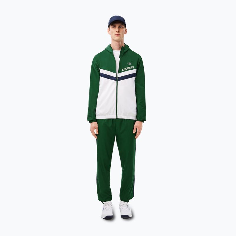 Lacoste ανδρική φόρμα WH4241 πράσινο/λευκό/ναυτικό μπλε 4