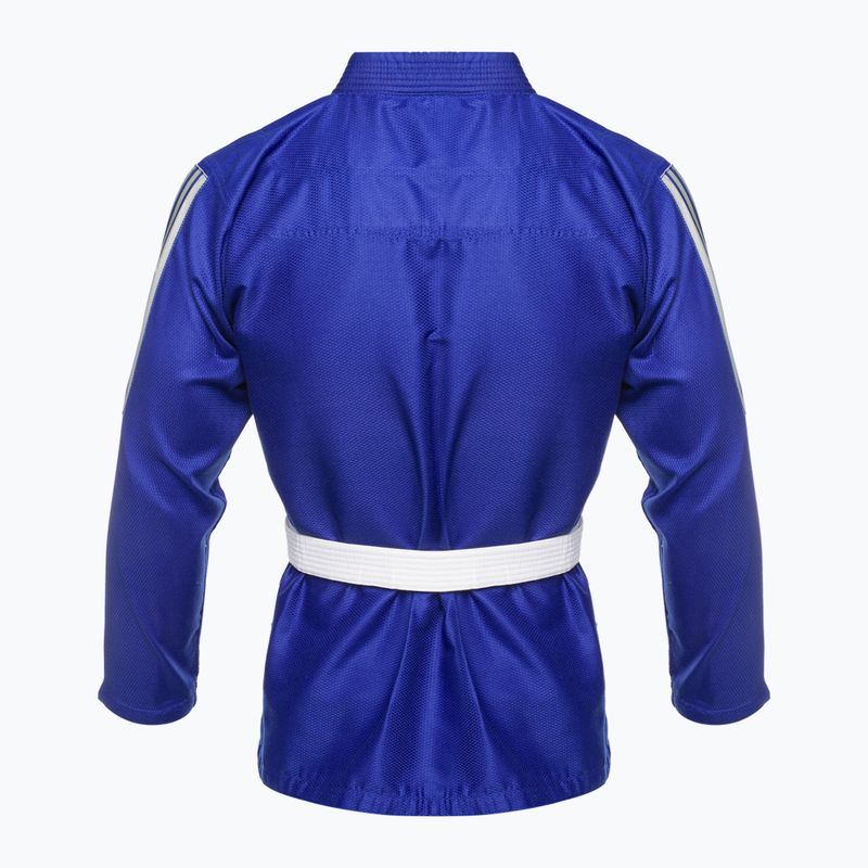 GI για Brazilian jiu-jitsu adidas Rookie μπλε/γκρι 3