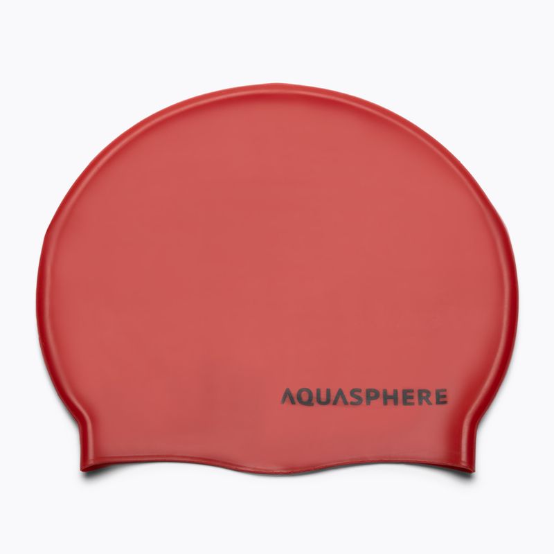 Aquasphere Plain Silicon καπέλο κολύμβησης κόκκινο SA212EU0601