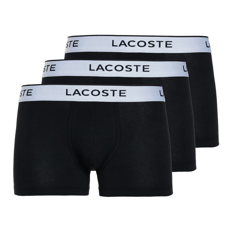 Lacoste ανδρικό σορτς μποξεράκι 5H8385 3 ζευγάρια μαύρο 5