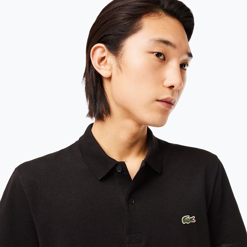 Ανδρικό μπλουζάκι πόλο Lacoste DH0783 black 3