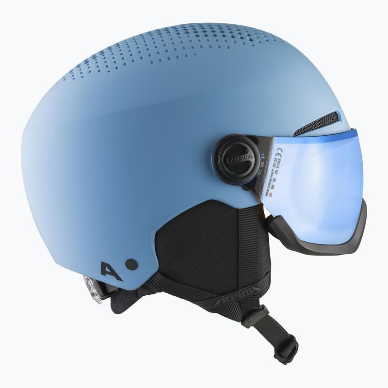 Alpina παιδικό κράνος σκι Zupo Visor Q-Lite smoke/ blue matt 2