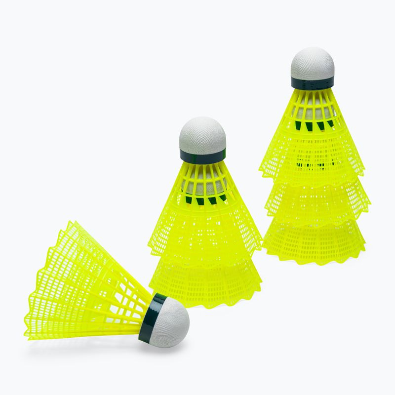 Talbot-Torro Tech 450 shuttlecocks badminton, Premium Nylon 6 τεμ. κίτρινο 469283 2