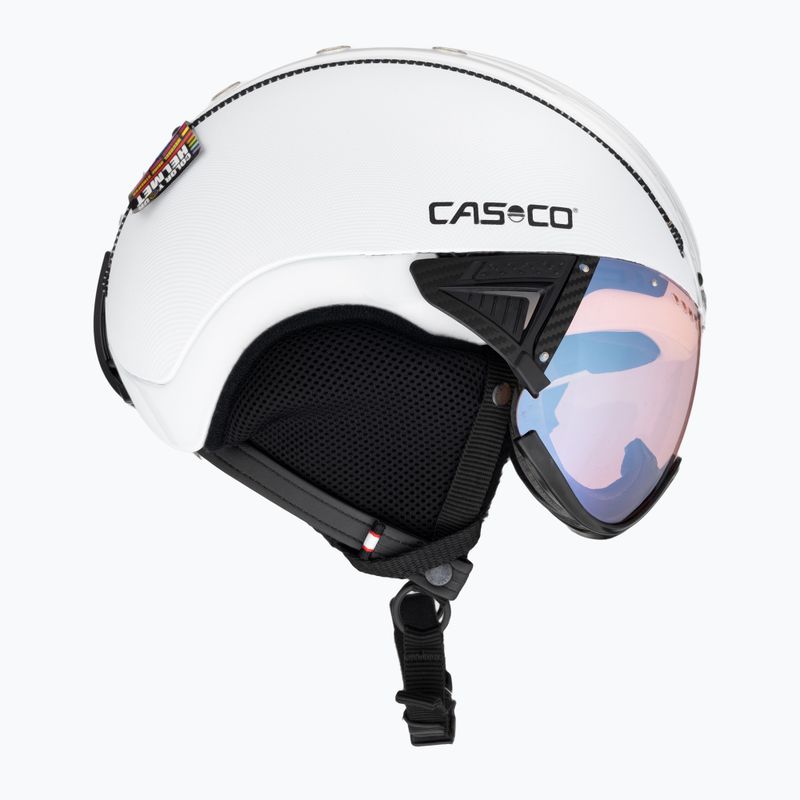 Κράνος σκι CASCO SP-2 Photomatic Visor δομημένο λευκό γυαλιστερό 4