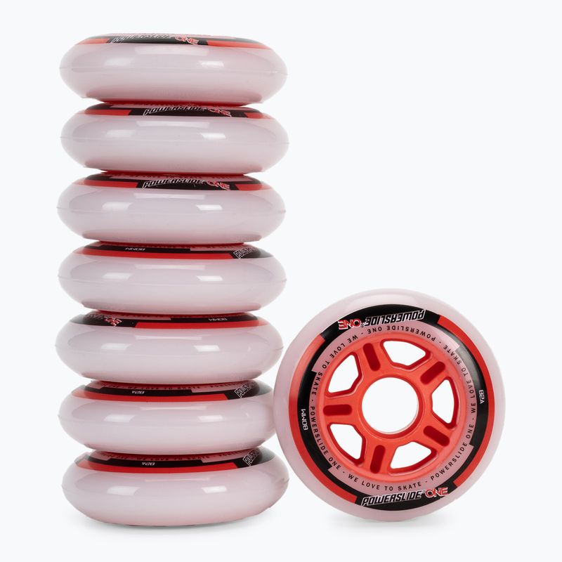 Powerslide PS One Spacer/Bearings 80mm/82A 8 τεμάχια λευκό 905308 ρόδες πατινάζ με ρουλεμάν 2