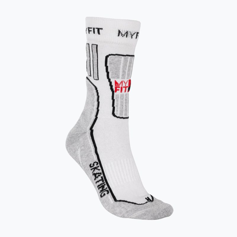 Κάλτσες για πατίνια MYFIT Skating Fitness white/grey