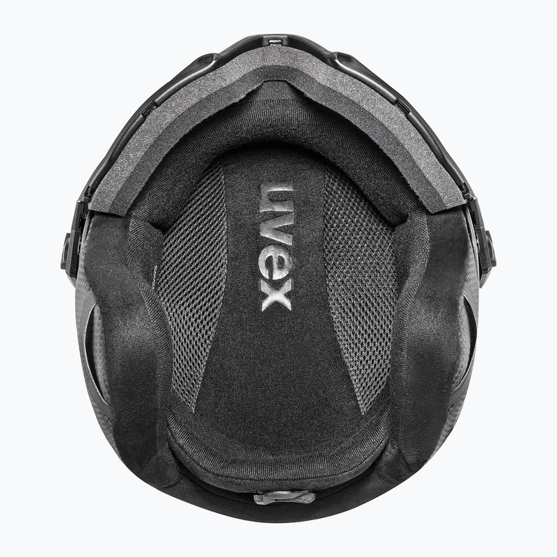 Κράνος σκι UVEX Instinct Visor PRO V μαύρο ματ/ασημί/ασημί 4