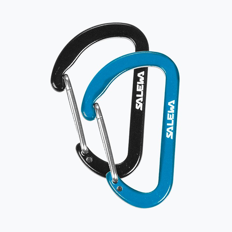 Salewa Καραμπίνερ Flat Wiregate 2 τεμ. μαύρο/μπλε 00-0000034103