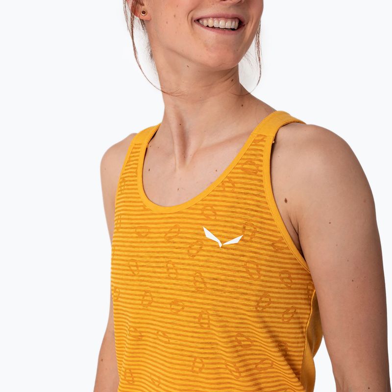 Salewa γυναικείο μπλουζάκι αναρρίχησης Lavaredo Hemp Graphic Tank κίτρινο 00-0000028535 3