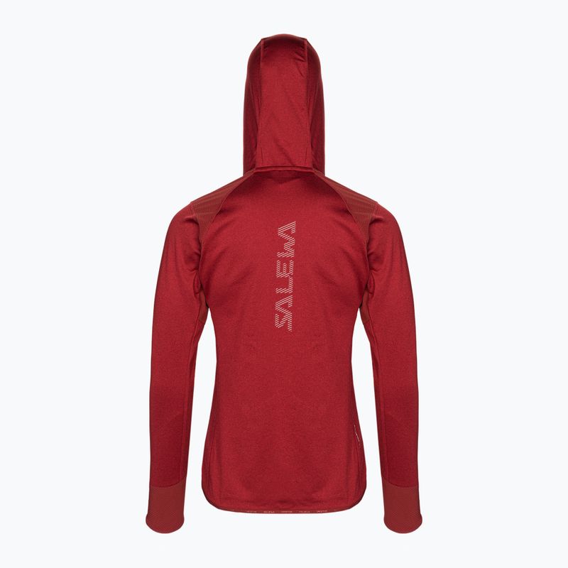 Salewa γυναικεία fleece Agner Hybrid PL/DST FZ Hoody σκούρο κόκκινο 00-0000027372 2