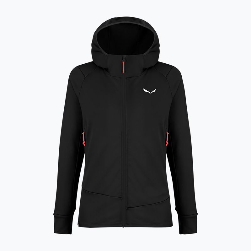 Γυναικεία φούτερ πεζοπορίας Salewa Puez PL Hooded black out