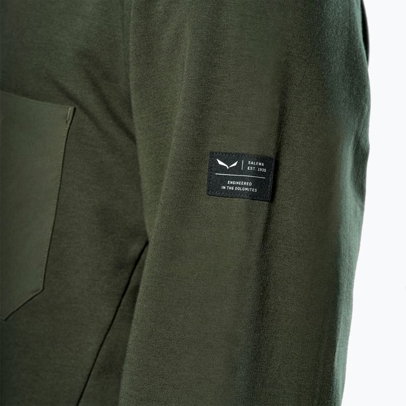 Ανδρικό φούτερ πεζοπορίας Salewa Fanes Dry Pullover dark olive 5