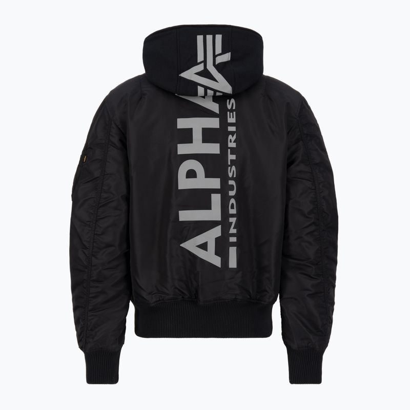 Alpha Industries ανδρικό μπουφάν MA-1 ZH Back Print μαύρο / αντανακλαστικό 2