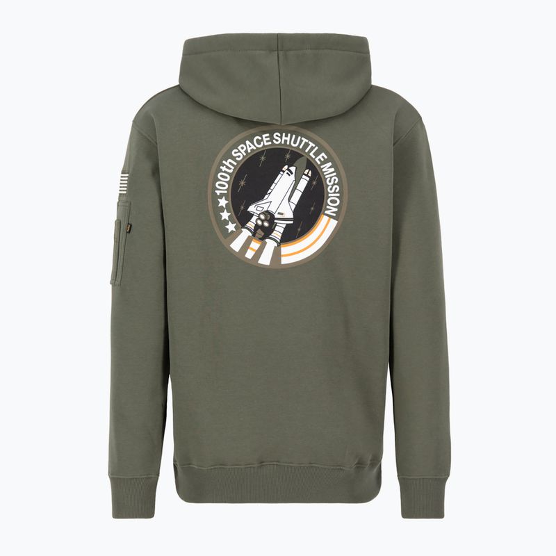 Alpha Industries ανδρική μπλούζα Space Shuttle σκούρο λαδί 2