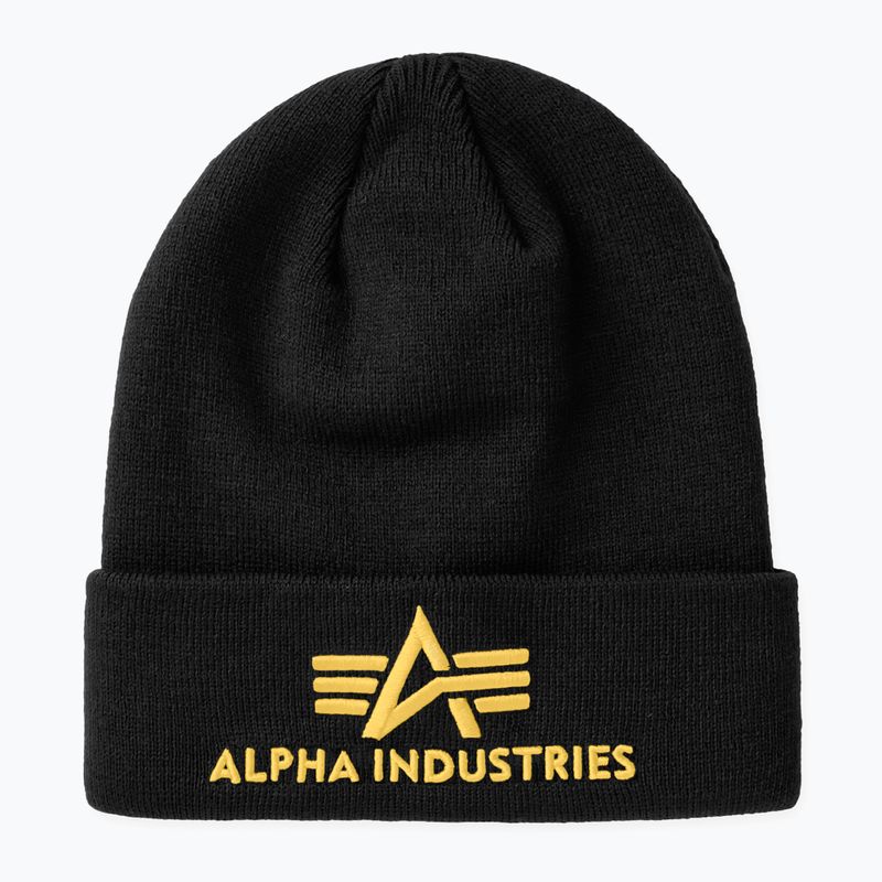 Σκούφος Alpha Industries 3D black/yellow gold