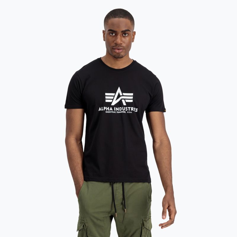 Alpha Industries ανδρικό Basic T shirt 2 τεμάχια μαύρο/λευκό 2